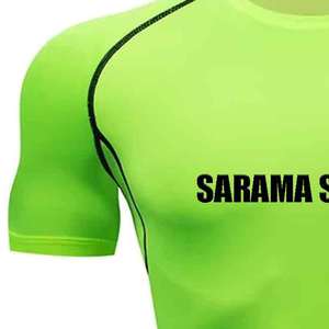 เสื้อคอมเพรสชั่นออกกำลังกายแบบสั่งทำพิเศษสำหรับเยาวชน ผลิตจากโพลีเอสเตอร์/สแปนเด็กซ์ แขนแร็กแลน พร้อมโลโก้ส่วนตัว - Product Image 6