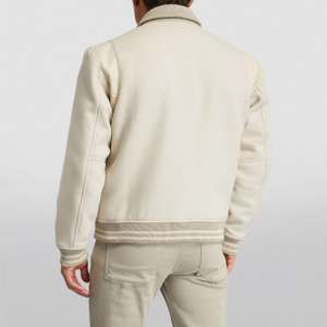 Veste universitaire respirante en laine et tissu de haute qualité Vêtements d'extérieur à logo avant durable pour vêtements de sport décontractés d'hiver - Product Image 5