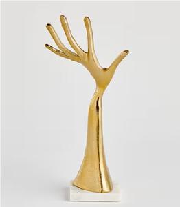 Mesa de mano abierta de aluminio de estilo moderno de alta calidad, estatua artística en forma de mano para centros de mesa, captura la creatividad - Product Image 5