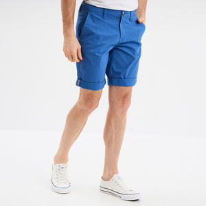 Slim Tapered Casual Mid <b>Chino</b> Hybrid <b>Shorts</b> for <b>Men</b> Crafted From Premium Canvas with Side Slant Pockets and Clean Finish - Product Image 2