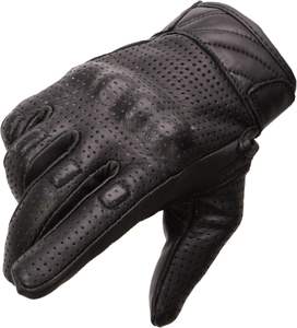 Gants cruiser perforés en cuir de qualité supérieure pour hommes - Product Image 1