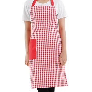 100% Cotton Yarn-Dyed Apron - Red checked