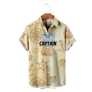 เสื้อเชิ๊ตผู้ชายแขนครึ่งเดียวพิมพ์ลาย3D มีสไตล์ - Product Image 5