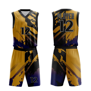 Conjuntos transpirables de uniformes de baloncesto deportivos OEM de alta calidad con técnicas impresas - Product Image 6