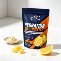SYC BIO Elektrolyt Hydratatie Gummies, Calcium Magnesium Kalium Mengsel, Groothandelsdistributeurs, 60 stuks, OEM ODM Bulk Leverancier