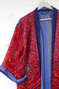 Bata Kimono Bata de seda de Estilo Vintage para mujer - Product Image 5