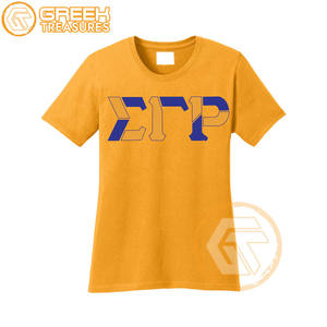 เสื้อยืด Sigma Gamma Rho สำหรับผู้หญิงเสื้อสำหรับสโมสรผ้าฝ้ายเจอร์ซีย์คุณภาพสูงระบายอากาศได้ดี - Product Image 3