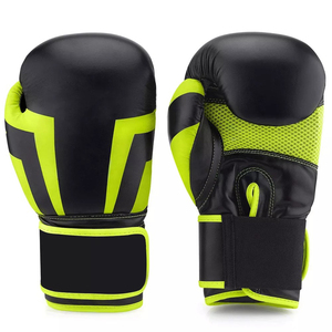 Gants de boxe personnalisables en cuir PU avec panneau en maille Nouveau design Gants de fitness MMA imprimés Étiquettes de sangle avec logo personnalisé - Product Image 1