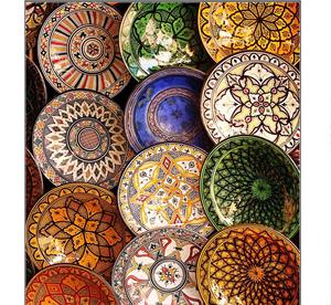 จานเซรามิกทรงกลมขนาด8นิ้วสีฟ้าสดใสเคลือบเซรามิกพร้อมการปรับแต่งมันทำด้วยมือ - Product Image 5