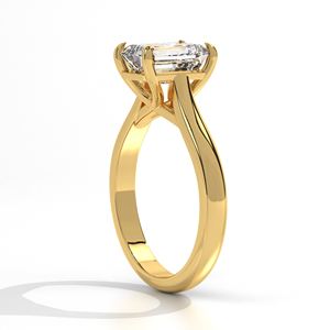 แหวนแต่งงานทองคำ 18K คุณภาพสูง ประดับเพชรโมอิสซาไนต์ทรงสี่เหลี่ยมมรกต สำหรับผู้หญิงในโอกาสวันครบรอบ - Product Image 2