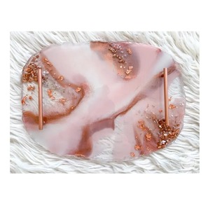 Plateau de service en résine artisanale de qualité supérieure, taille personnalisée, logo personnalisé, couleur, nouveau design, forme rectangulaire, pour la maison et les restaurants - Product Image 6