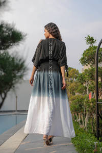 ชุดเดรสผ้าเรยอนสำหรับผู้หญิงใส่ไปงานปาร์ตี้ประดับพู่ - Product Image 3