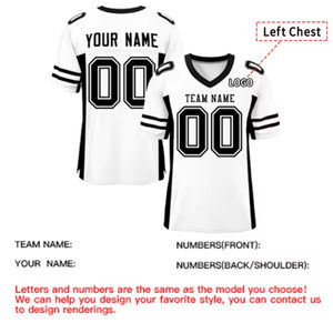 Maillot de football américain unisexe personnalisable, de haute qualité, en twill, impression sérigraphique, sublimation, taille plus, respirant, pour adultes - Product Image 3