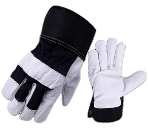 Guantes Rigger canadienses de Calidad Cuero de grano de cabra y tela de algodón Trabajo industrial Protección de manos con características de seguridad - Product Image 1