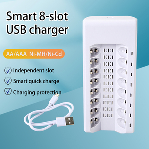 Nhiều Pin Sạc Pin Điện Cổng USB Đầu Vào Với Đèn Báo Và <span class=keywords><strong>8</strong></span> Khe Cắm Cho Tế Bào Sạc Pin AA AAA - Product Image 4