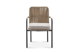 Contemporary Rattan <b>Outdoor</b> Dining Set 6 Seater Weather Resistant Garden Furniture Steel Frame - Product Image 6