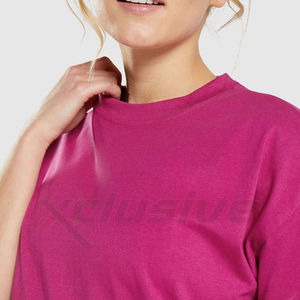 Camisetas de algodón de diseño único para mujer, ropa de verano, camisetas para mujer, camisetas con estampado de logotipo personalizado, precio razonable, servicio OEM - Product Image 5