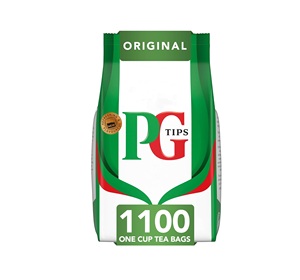 PG Tips <b>One</b> <b>Cup</b> Biodegradable Square Everyday Tea Bags Bulk Pack Of 1100 Teabags - Product Image 1