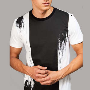 <b>Men</b> Sublimated Custom Wholesale DTG Printing <b>High</b> Quality Cotton Knitted T-<b>shirts</b> Quick Dry <b>with</b> Rounded <b>Collar</b> T-<b>Shirt</b> for <b>Men</b> - Product Image 3
