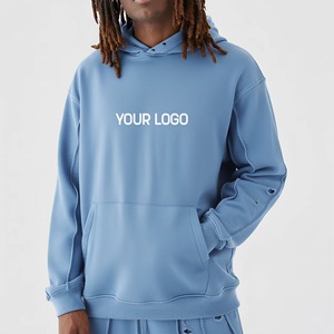 Sudadera con Capucha de Alta Calidad 2025, Estilo Vintage, Lavado Ácido, Hombros Caídos, Forro Polar, 100% Algodón para Hombre - Product Image 1