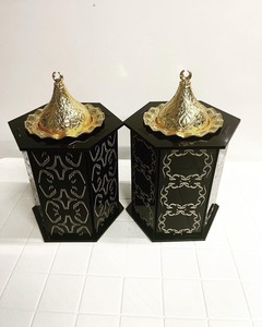 Elegant Brass and Wooden Bakhoor Set with <b>Cone</b>-Shaped Mubkhar <b>Incense</b> Burner, Luxury Scented Fragrance Piece for Home Decor - Product Image 4