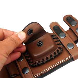 Étui à couteau en cuir de vache naturel, robuste, pour couteaux à lame fixe et travaux utilitaires en plein air - Product Image 3