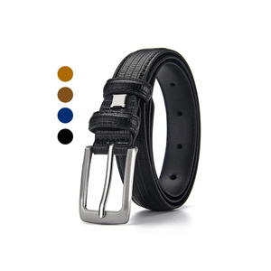 Cinturones de cuero genuino para hombre de acero personalizados al por mayor, piel de vaca de Pakistán, negro, OEM, opciones de stock personalizables de fábrica, 3,5 cm de ancho - Product Image 1