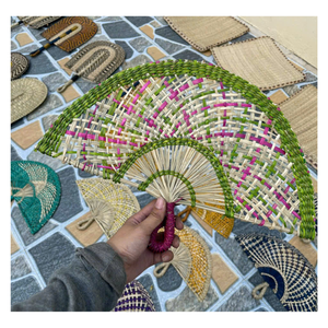 Eco Friendly Seagrass Hand <b>Fan</b> From Vietnam For Resort Style Decor And Everyday <b>Personal</b> Use - Product Image 4