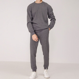 Conjunto Deportivo de Invierno para Hombre, Liso, en Blanco, al por Mayor, Ropa Deportiva Personalizada, Chándal para Correr, 100% Algodón - Product Image 6