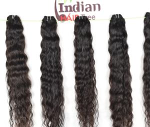 Vente en gros Bon marché Traitement chimique Aucun Faisceaux de cuticules alignées brutes ondulées 100% Extensions de cheveux humains indiens noirs naturels - Product Image 4