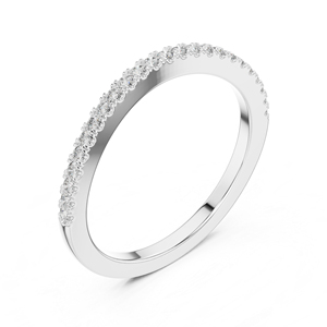 แหวนเพชรทรงกลมสีขาวทอง 14K สำหรับผู้หญิง |   เครื่องประดับสำหรับสวมใส่ในชีวิตประจำวัน |   เพชรที่เพาะเลี้ยงใหม่ - Product Image 6