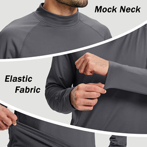 OEM <b>Men</b> Compression Shirt Full Sleeve Sports Gym Base Layer <b>Stretch</b> Quick Dry Fit T Shirt Custom Logo Workout Weightlifting Wear - Product Image 5