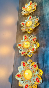 เชิงเทียนโลหะรูปดอกบัวสำหรับตกแต่งบ้านเทศกาลคริสต์มาสงานปาร์ตี้ของขวัญคืนงานแต่งงาน - Product Image 5