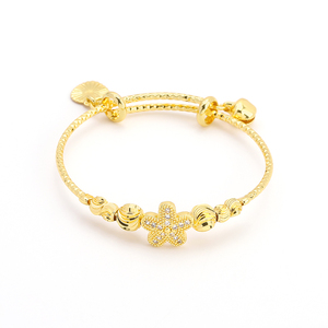 Jxx Gioielli in Oro 24K, Bracciali e Braccialetti Placcati Oro <span class=keywords><strong>con</strong></span> Charm a <span class=keywords><strong>Campanella</strong></span> e Perline per Donne e Bambini - Product Image 5