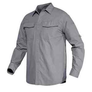 Camisa de Pesca para Hombre de Alta Gama, Personalizada, Impermeable, con Protección Solar UPF 50, Secado Rápido, Antibacteriana, con Cierre de Botones, Spandex/Algodón - Product Image 4