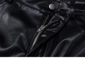 Pantalones de cuero con corte de bota elegante para mujer, cuero genuino de alta calidad, ajuste perfecto para ropa informal y formal - Product Image 5