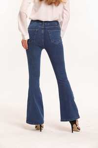 ขายส่งยุโรปเอวสูงผู้หญิงสบายๆตรงขากว้างกางเกงยีนส์กางเกงคาร์โก้ล้างStreetwear Custom Skinny Dark Blueกางเกงยีนส์ - Product Image 4