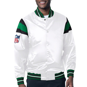 <b>Lightweight</b> <b>Men's</b> Polyester Bomber <b>Jacket</b> Shiny Satin Finish Custom Logo Hooded Varsity Breathable Fabric Hip Hop Sublimation - Product Image 4