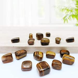 Piedras caídas de ojo de tigre natural-Cristales curativos para confianza y protección-Fabricación de joyas y cristales de energía positiva - Product Image 4