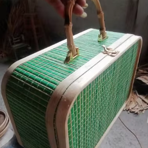 Panier en bambou naturel, boîte cadeau, adapté aux cadeaux d'entreprise, aux festivals et à la décoration de la maison durable - Product Image 1