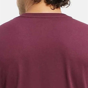 Nouveau T-shirt à col en V, couleur unie, manches courtes, vente en gros, T-shirts à col en V pour hommes, manches courtes, 100% coton, vierge - Product Image 5
