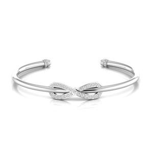 Bracelet réglable de style infini en or massif 14 carats avec diamant rond de laboratoire certifié IGI VVS D de style élégant pour femmes tendance - Product Image 2