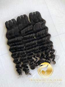 Top Hair Mejor Calidad Raw Indian Virgin Temple Loose Deep Wave Machine Paquete de trama doble Extensiones de cabello humano al por mayor - Product Image 6