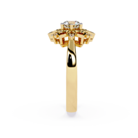 Bague de fiançailles Sheeraj Solitaire avec design cœur personnalisé pour femmes, or blanc 10k 14k 18k, argent sterling, 0,40 carat, pierre naturelle