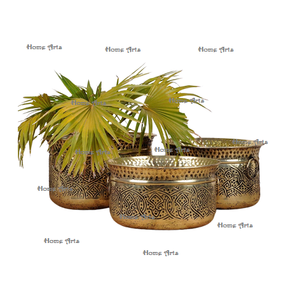 ชุดชาวไร่เหล็ก3ทรงกลมมีด้ามจับสำหรับตกแต่งสวนดีไซน์คลาสสิกขนาดแตกต่างกัน - Product Image 2