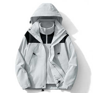 Veste personnalisée veste à capuche pour hommes veste imperméable coupe-vent surdimensionné manteau grande taille - Product Image 3