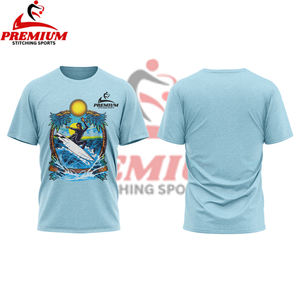 Camisetas de algodón con estampado personalizado, camisetas con cuello redondo y costuras en contraste para hombre, camiseta lavada con ácido con serigrafía gráfica de gran tamaño - Product Image 6