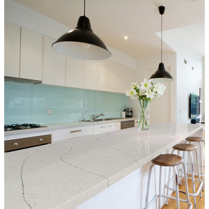 Custom Kitchen & Bathroom Vanity <b>Tops</b> Calacatta Quartz Stone Countertops Prefab Cut Carrara Calacata for Hotel Projects - Product Image 1