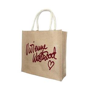 Petit sac fourre-tout en jute fabriqué à la main sac de créateur en jute écologique à la mode pour la durabilité - Product Image 2