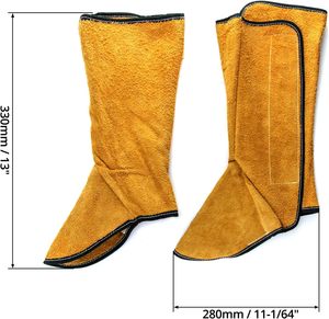 เครื่องเชื่อมหนังแบบแยกส่วนสำหรับงานหนักที่กันความร้อนที่ป้องกันขาพร้อมตะขอและห่วงสำหรับการป้องกันในอุตสาหกรรม - Product Image 5